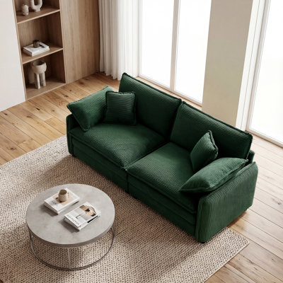 Sofa, Loveseat Sofa,  Corduroy Fabric, For Living Room