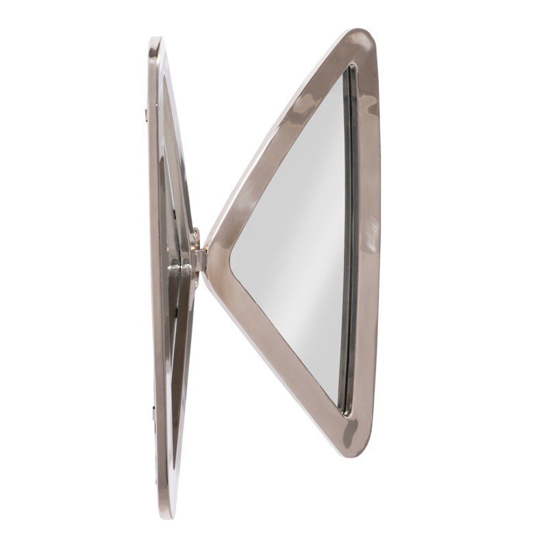 Miroir mural Frates, Acier inoxydable poli
