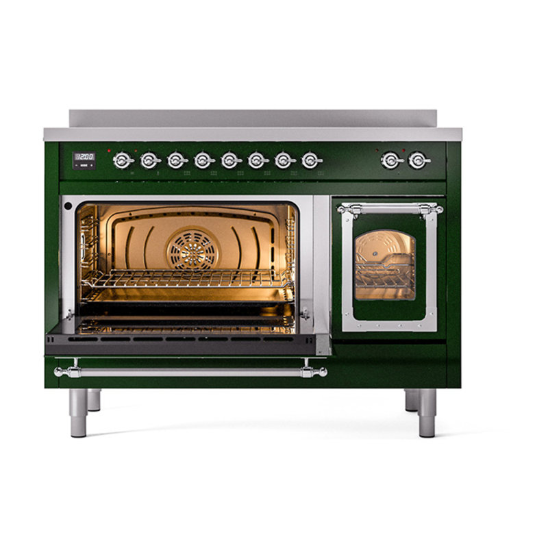 ILVE Nostalgie II Noblesse 48 in Induction Range, Emerald Green/Chrome