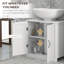 Base de meuble-lavabo simple 23,6 po seulement en blanc
