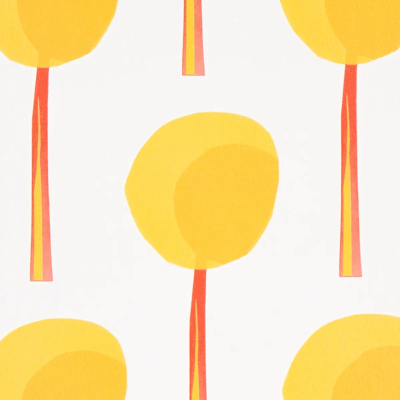 Schumacher x Peg Norriss Topiary Wallpaper, Marigold