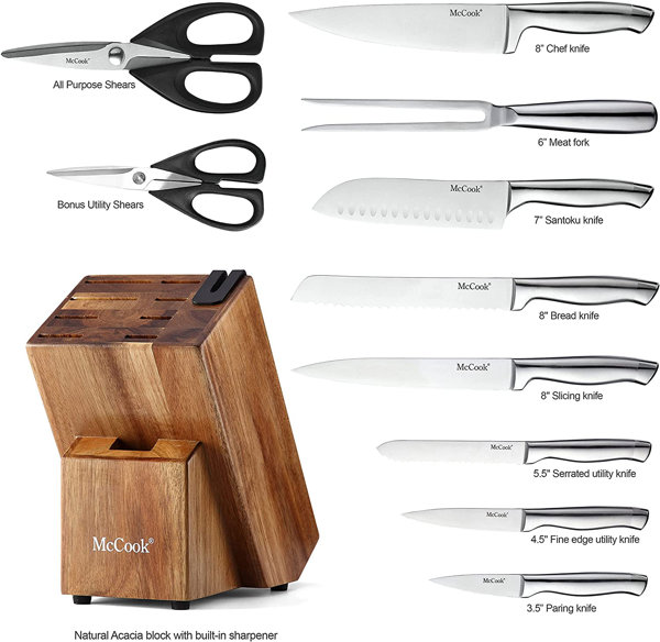 Wayfair, Knife Sets Including Cleaver Knife, From $25 Until 11/20