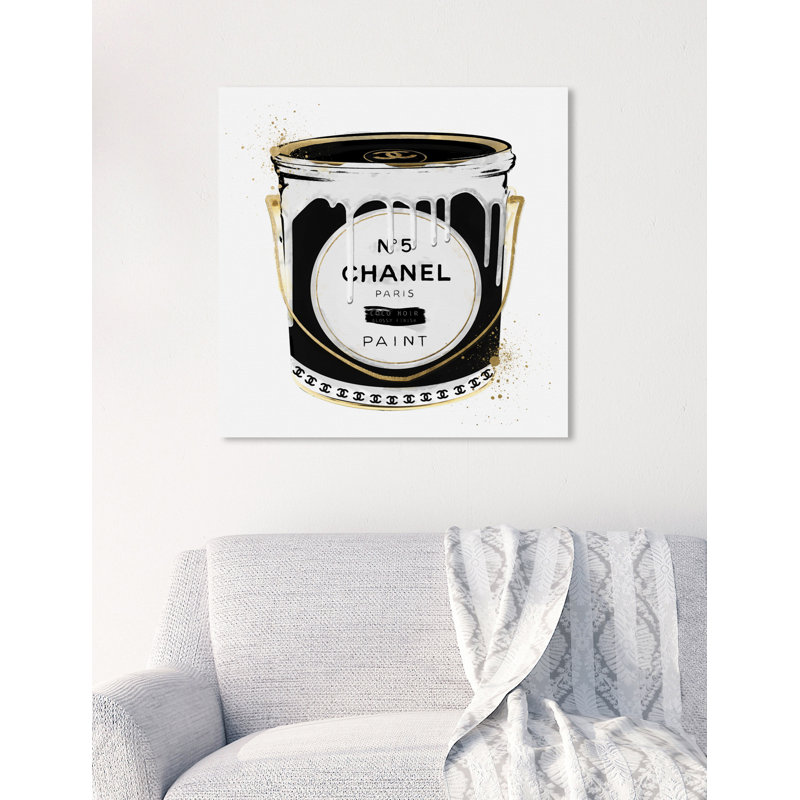 « Fashion Paint Noir » - impression sur toile, H 30 po x l 30 po, Toile tendue