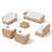 10- Piece Outdoor Sectional Seating Group With Cushions-551891777