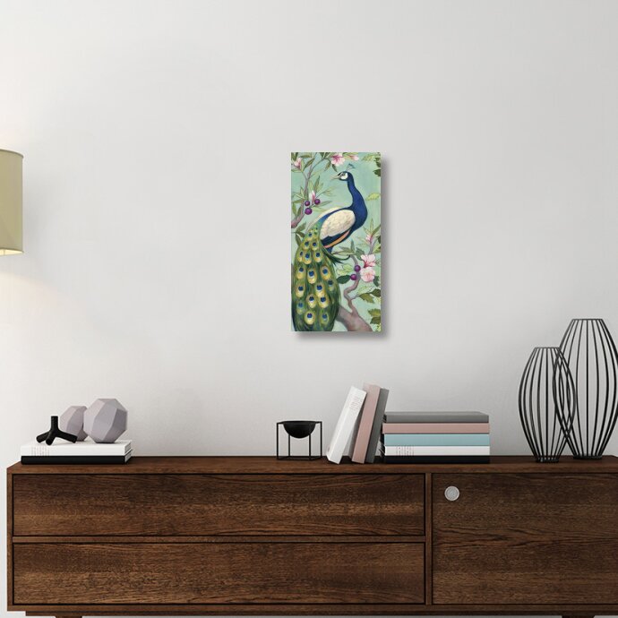 Bless international Pretty Peacock II On Canvas by Julia Purinton Print ...