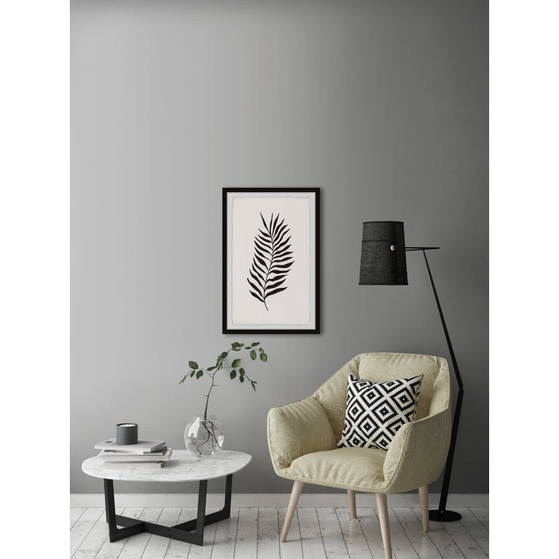 «Black Fern Leaf», reproduction encadrée, H 12 po x l 8 po