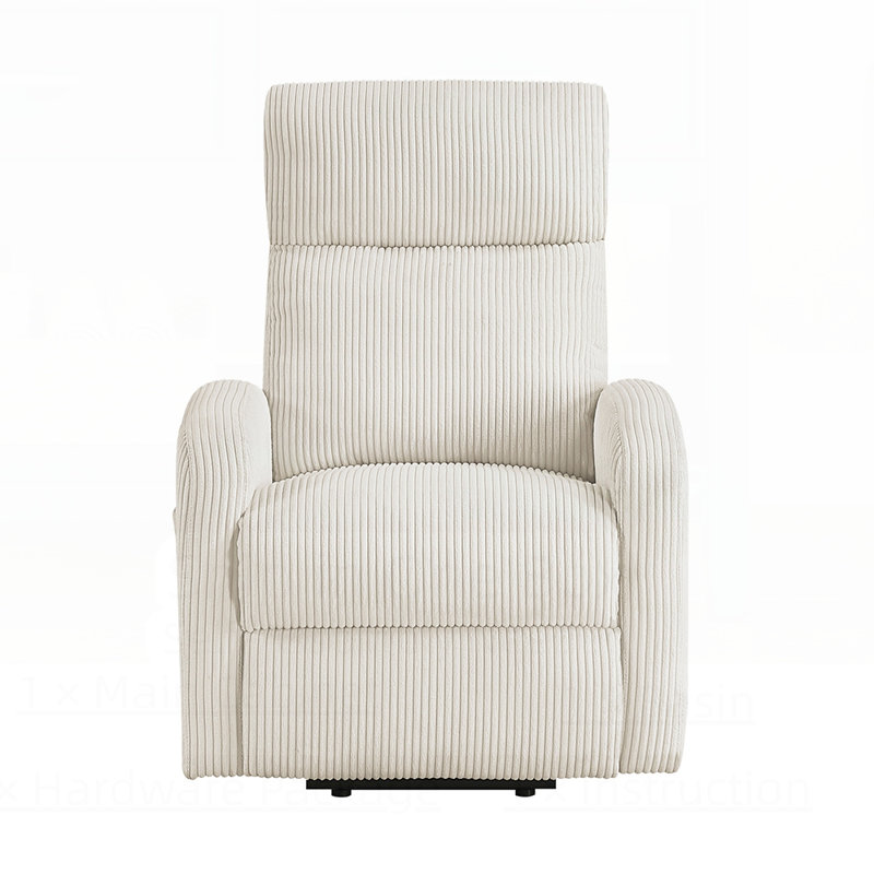 Contemporary Power Lift Chair Recliner, Plush Corduroy Upholstery, Comfortable Side Pocket, Ideal for Living Room Relaxation
