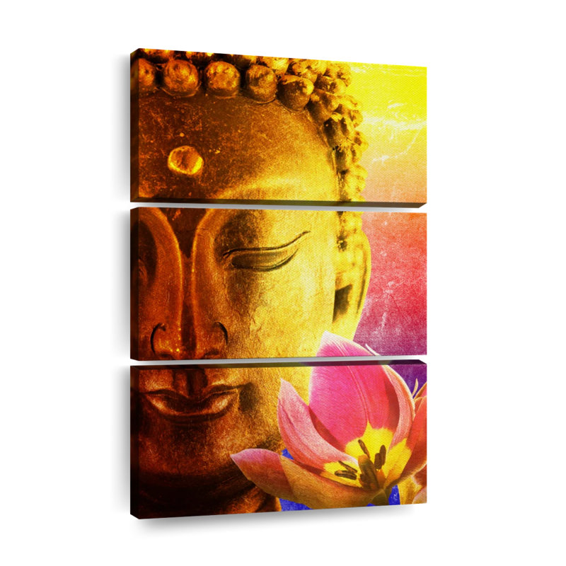 Superbe impression sur toile de Bouddha, H 24 po x l 38 po x P 1,25 po
