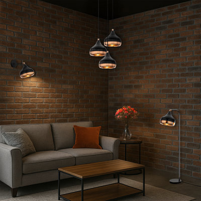 3 Pieces Industrial Adjustable Lighting