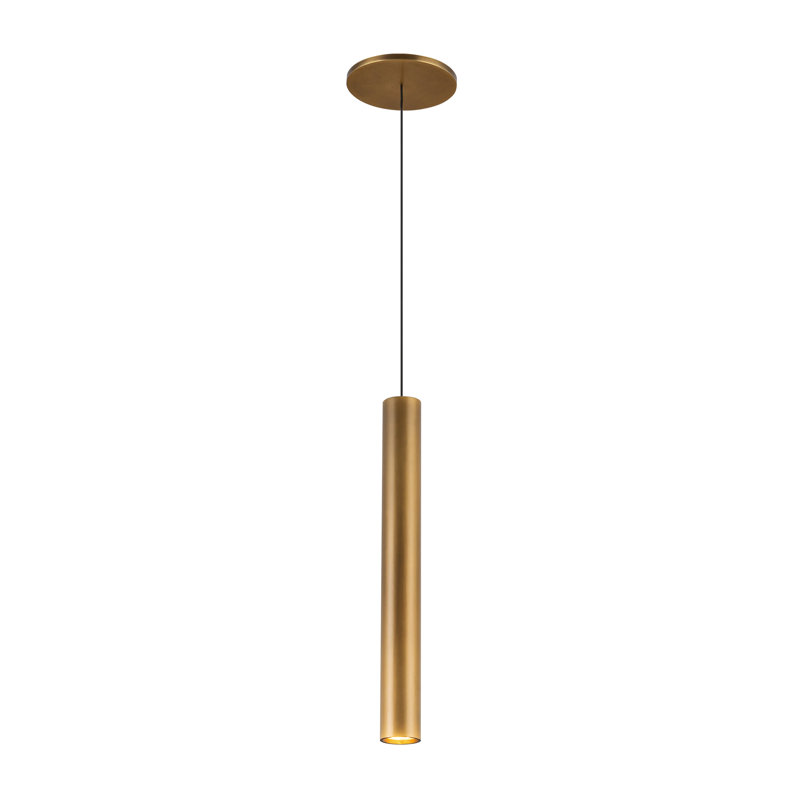 Mason 1 - Light LED Pendant, Vintage Brass