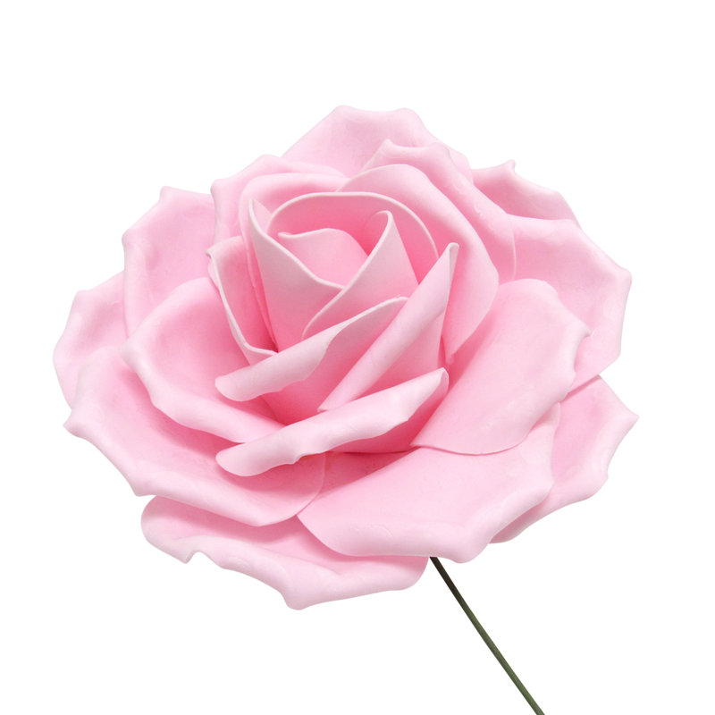 Large Foam Rose Stem, Light Pink, 12" H x 12" W x 6" D