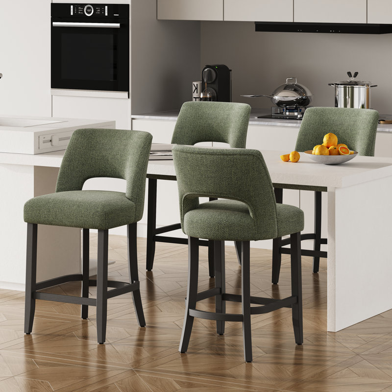 Tabouret de bar Bisto, 4, Vert