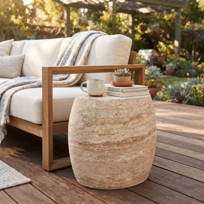  Table d'appoint Petra Modern Fiberstone