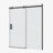 Matt Black Sliding Shower Door - 5/16" Tempered Glass, Nano Clean Functionality Bathroom Door, Matted Finish, Adjustable Wall Channel-117060970
