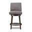Swivel Upholstered Bar Stool with Solid Wood Frame-2034407705