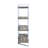 Rectangular Storage Shelf With Finish And 4 Wooden Shelves For Home Decor Bookshelf Metal Frame