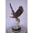Eagle Coming To Landing Mounted On Marble Bronze Statue – Bold & Elegant Decor, 32"L x 13"W x 30"H