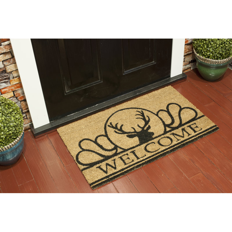 Tapis de porte pour l’extérieur antidérapant 30" x 18" orignal pvc Bushey