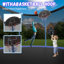 Trampoline d'extérieur 10 pi avec panier de basketball et filet de sécurité, trampoline récréatif pour enfants et adultes - Jeu dans la cour arrière