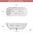 67'' x 30'' Freestanding Soaking Solid Surface Bathtub