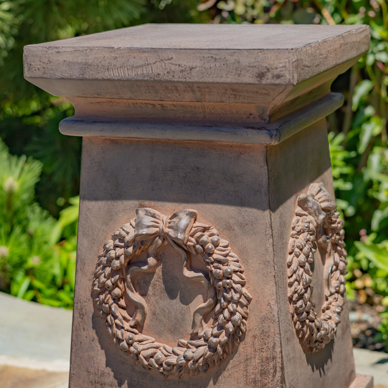 24 po Colonne piédestal haute avec couronne, Brun