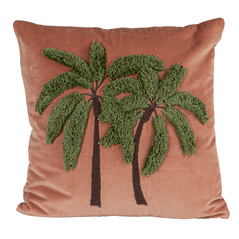Tropical Embroidered Pillow
