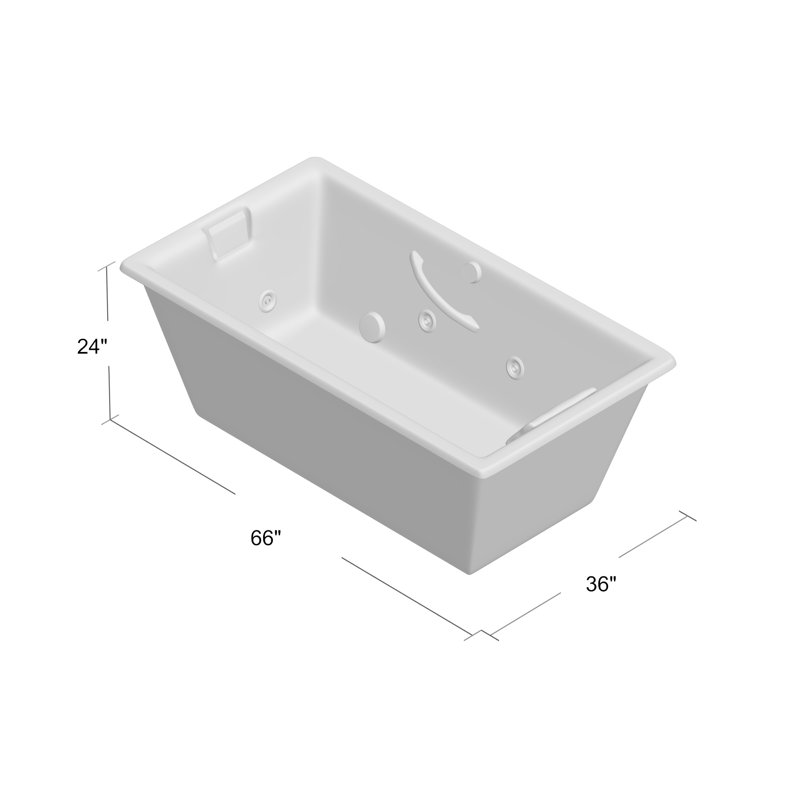 Tea-for-Two Massage Whirlpool Bath, Almond