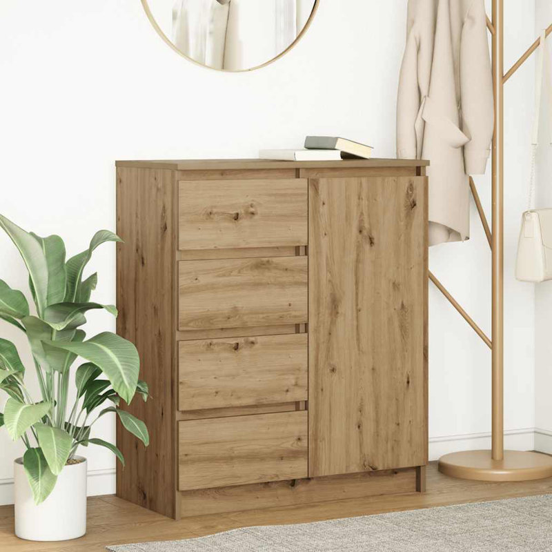 Sideboard With Drawers 71X35x84 Cm Engineered Wood, Artisan Oak