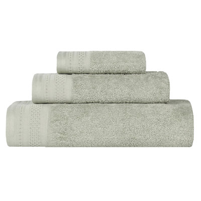 Ensemble de serviettes 3 pièces en coton gaufré Honeycomb