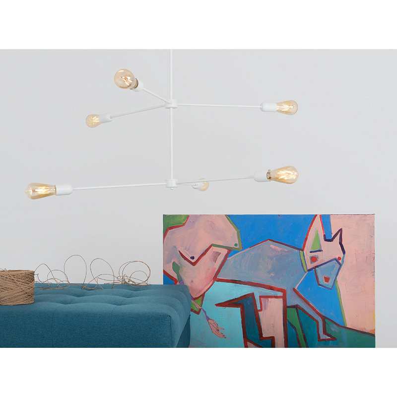 Triso 6 - Light Unique/Statement Pendant, White