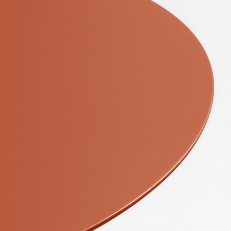 Circula End Table, Tomato, 21" H x 17" W x 17" D