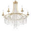 Lustre en roue de chariot à 6 lumières de style bougie avec détails en cristal Mardis-63475546