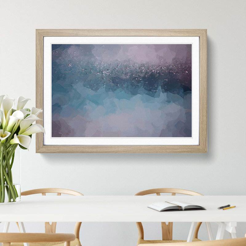 Rainy Days in Abstract - Picture Frame Graphic Art Print, 36cm H x 48cm W x 2cm D, Oak Framed