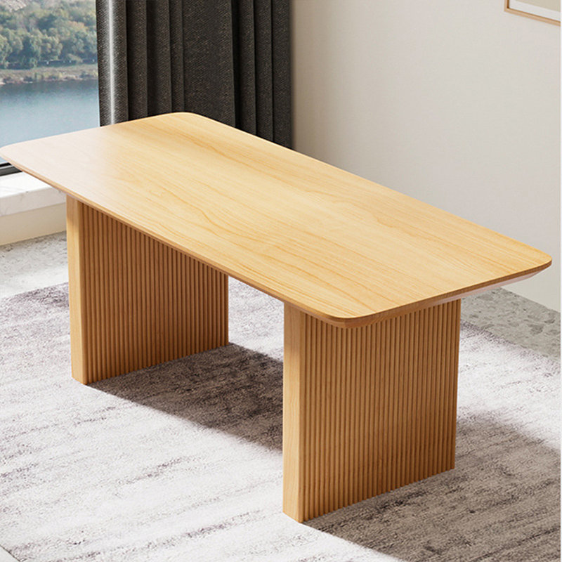 Table de salle à manger en bois massif, 29.53"H x 78.74"L x 31.5"W