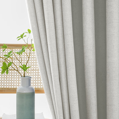 Rideaux occultants et isolants 100% isolants et isolants avec passe-tringle pour chambre à coucher (ensemble de 2)