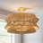 Clouden 20in 4-light Rattan Semi-flush Mount Ceiling Light