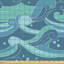 Trejo Oceanic Splashes Blots and Spirals Aquatic Marine Fabric
