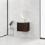 Meuble-lavabo moderne, armoire de salle de bain avec lavabo en résine et portes à fermeture douce-306395965