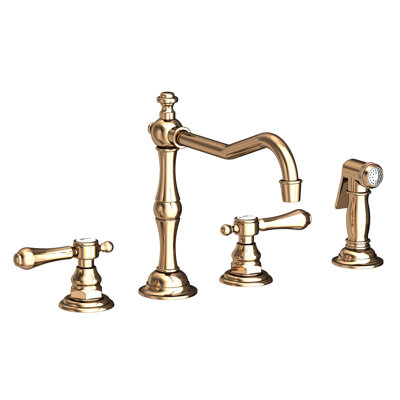 Chesterfield Double Handle Kitchen Faucet with Side Spray