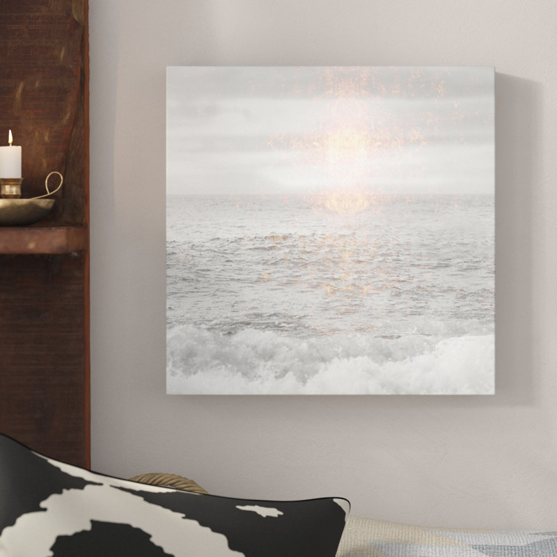 « Grey Sea », reproduction de photo sur toile tendue, H 12 po x l 12 po, Toile tendue