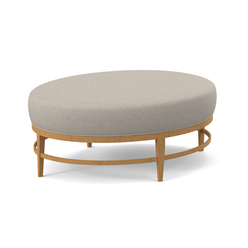Elliptic Oval Ottoman, Amber, Venice Navy 100% Polyester