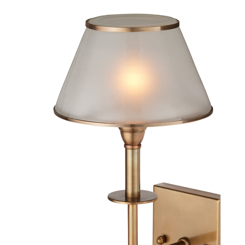 Ronaldo 1 Light Outdoor Wall Sconce, Antique Brass