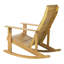 Chaise berçante d'extérieur en bois massif Rakim