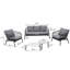 Ensemble de conversation de patio pour 5 personnes avec coussins Dundesert-91591890