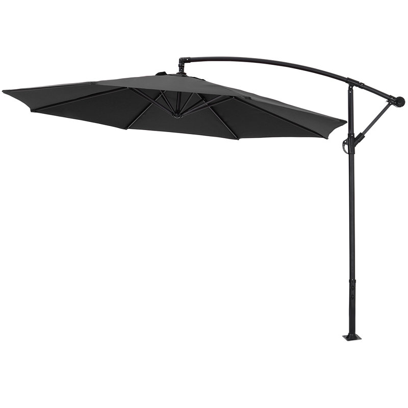 Aalam 300cm Cantilever Parasol, Black