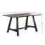 Table de salle à manger contemporaine à hauteur de comptoir de 7 po avec table rectangulaire en bois d'hévéa et 6 chaises à dossier solide pour une ambiance moderne