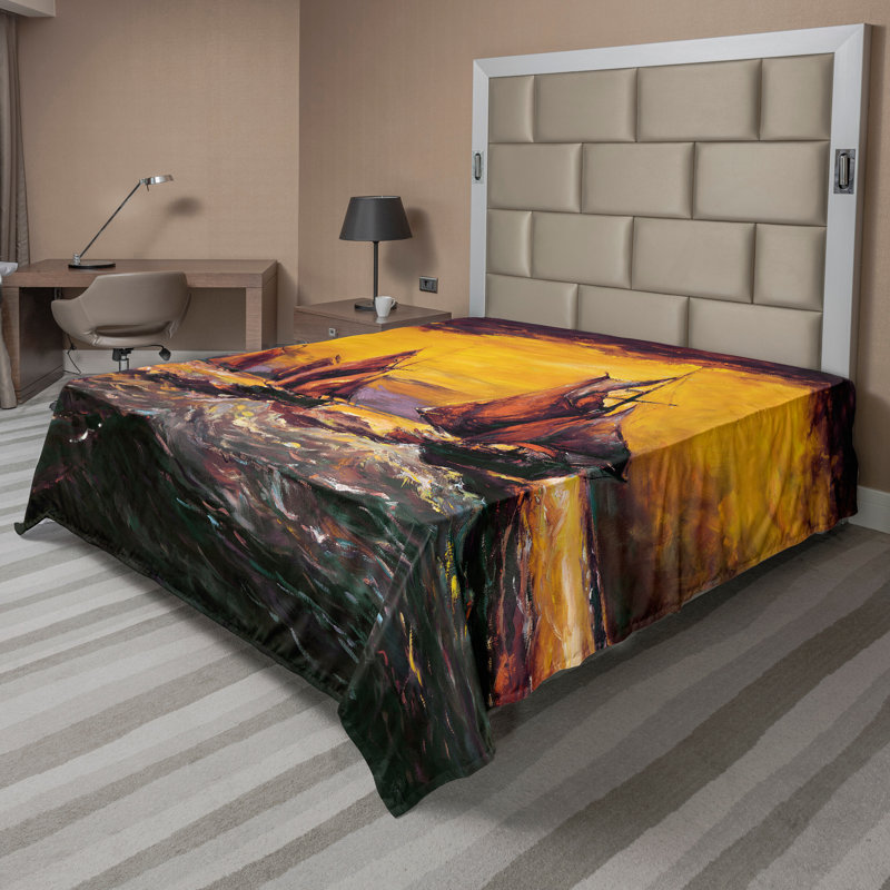 Drap-housse Ambesonne, Drap plat pour très grand lit californien