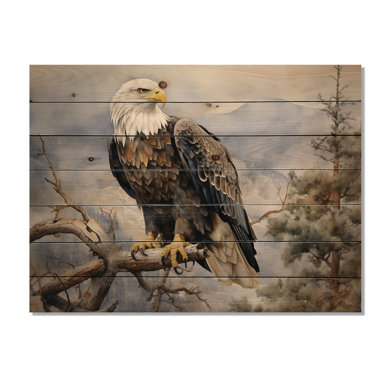 Giliana - Décoration murale animaux sur bois de pin naturel, H 30 po x l 40 po