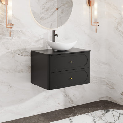 Meuble-lavabo mural simple 30 po avec lavabo vasque, robinet