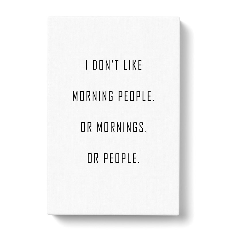 Morning People - Wrapped Canvas Print, 60cm H x 40cm W x 3cm D